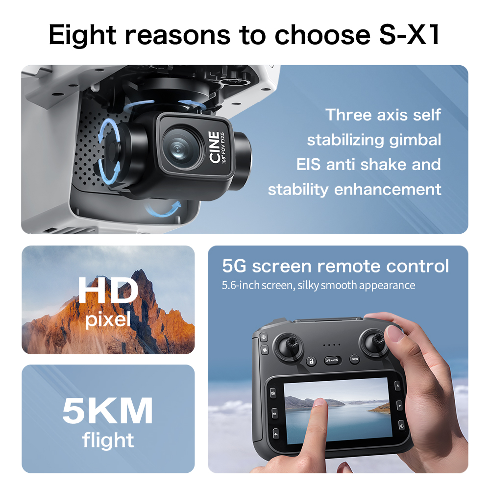 Top Deal S-X1 MAX GPS Drone 3  - огляд і ціна Drone Gimbal 3 Axis